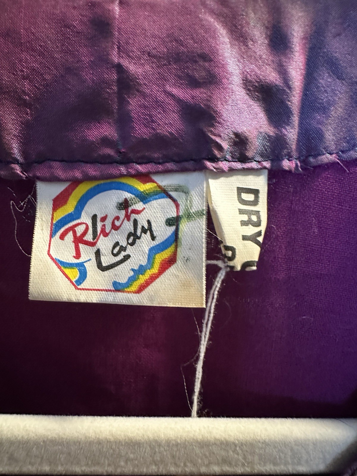 Vibrant Vintage Broadway „Rich Lady” Purple/blue Embroidered Robe