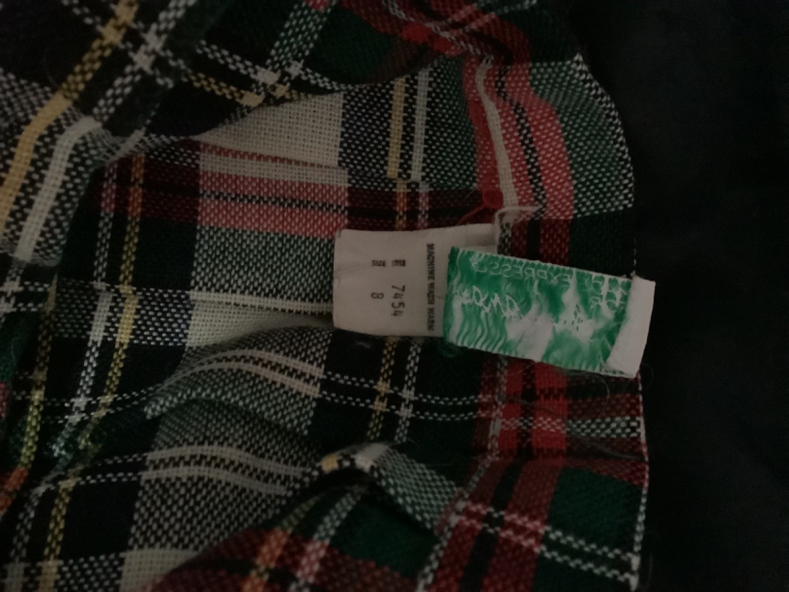 JOHN WANAMAKER VINTAGE TARTAN PLAID WRAP AROUND SKIRT SIZE 8 EXCELLENT CONDITION