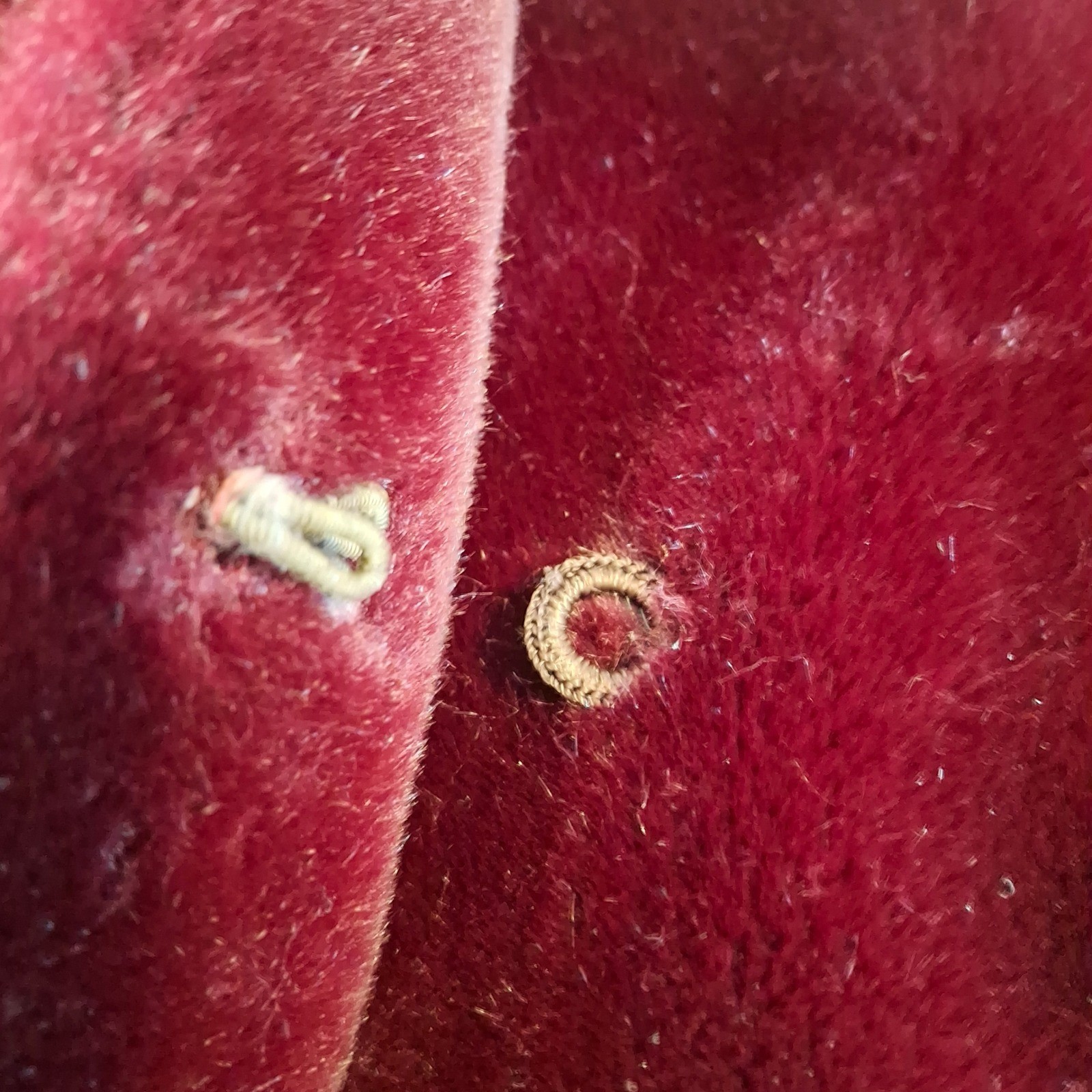 Vintage Sasson Medium Burgundy Faux Fur Coat Glenoit Made in USA Wine Red Glam