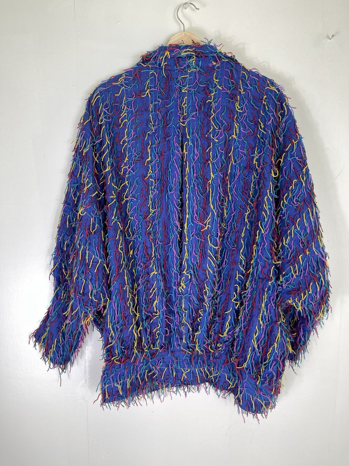 Vintage Big Jaguar Guatemala Rainbow Fringe Jacket One Size Maximalist Eclectic