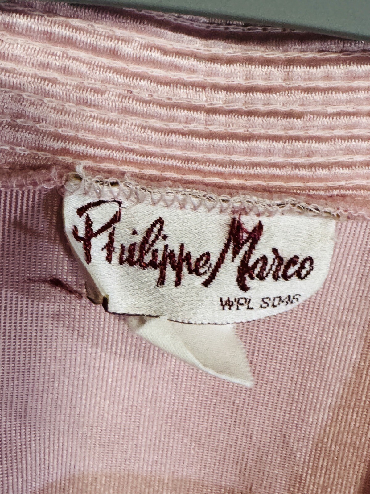 Philippe Marco Pink Satin Wrap Women Robe Size Medium VTG