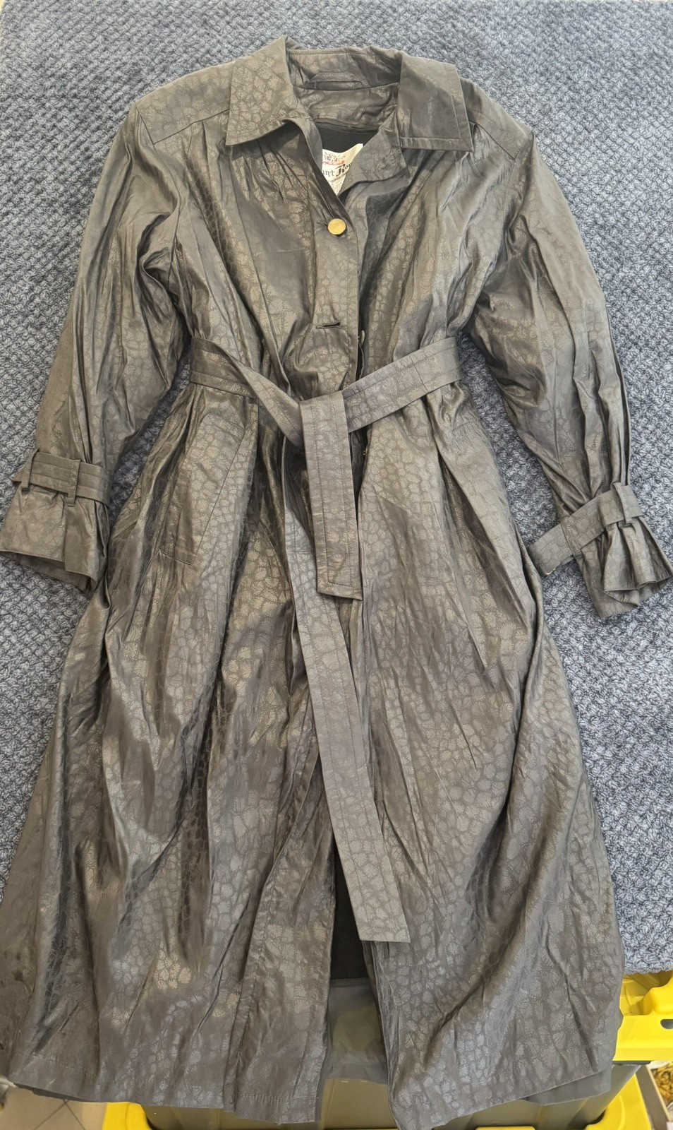 Vintage Count Romi 60s Gray Trench Coat With Removable Lining Size 14