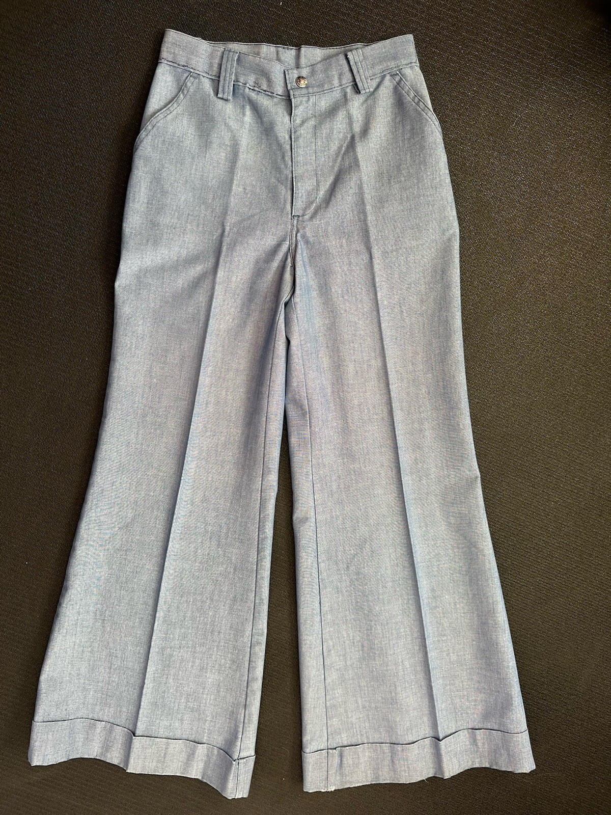 Vintage Levis Bell Bottom Pants Womens 70s Western Flare 27×32 Bareback Cuff Hem