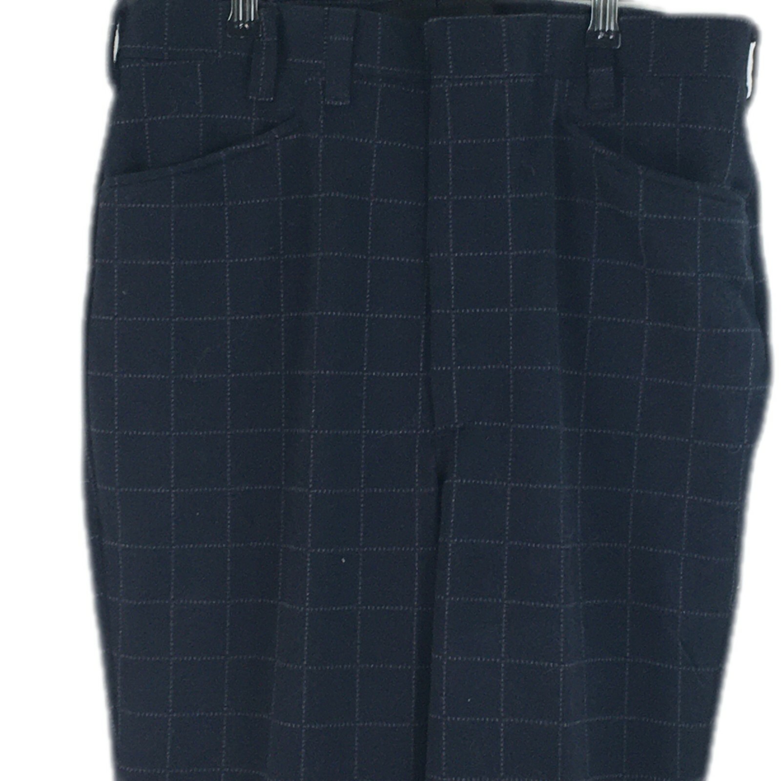 Vintage Dutchmaid Womens Straight Leg Regular Checked Black Dress Pants Size 34