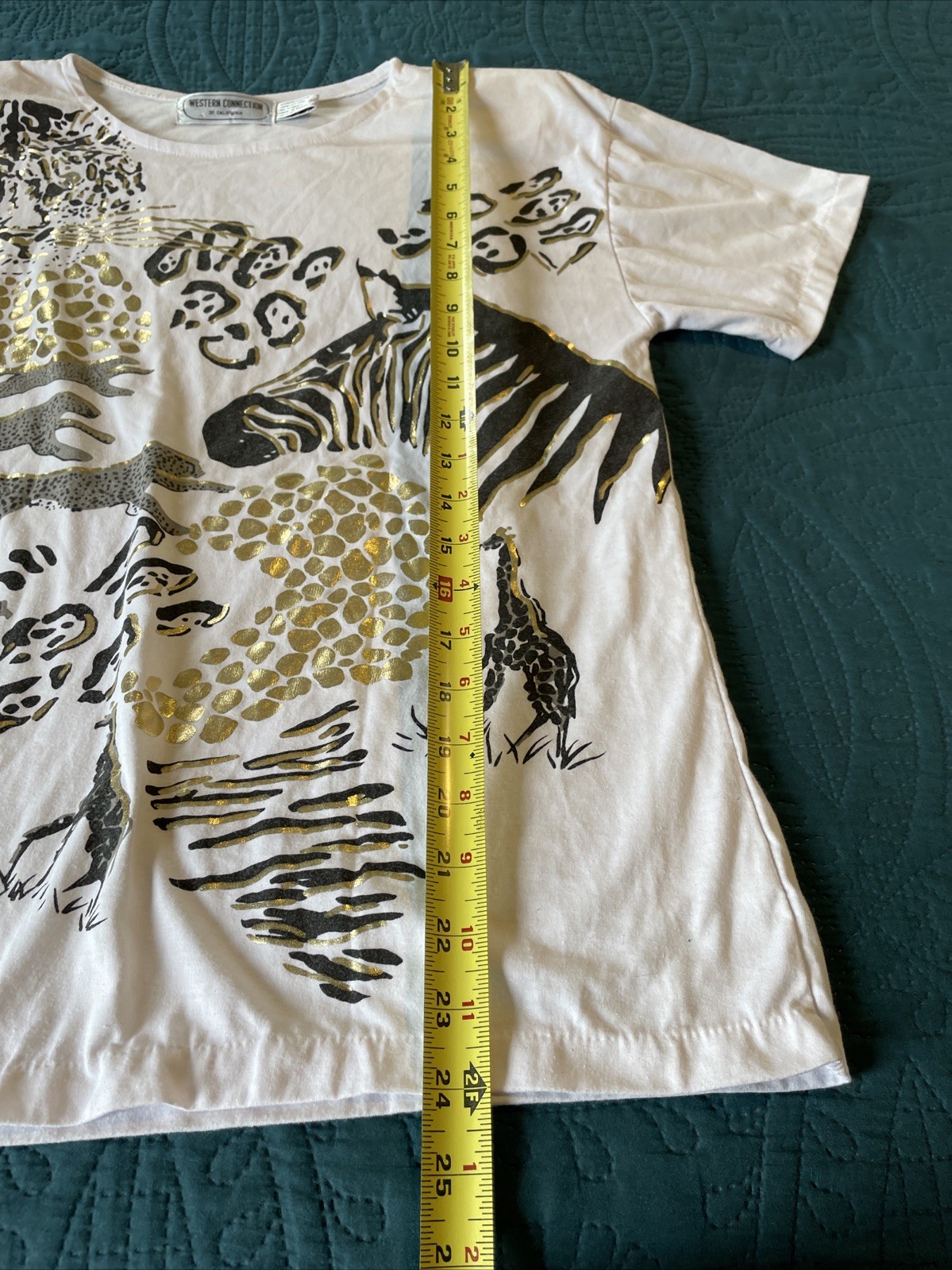Western connection of California, vintage single stitch, medium, animal print T