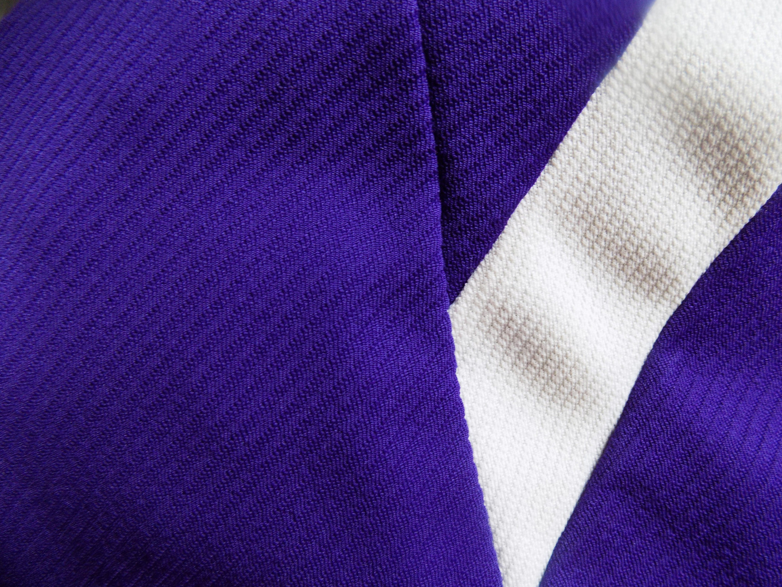 Vintage 70s Purple & White Sleeveless Dress Textured Polyester Size 16 1/2 B36