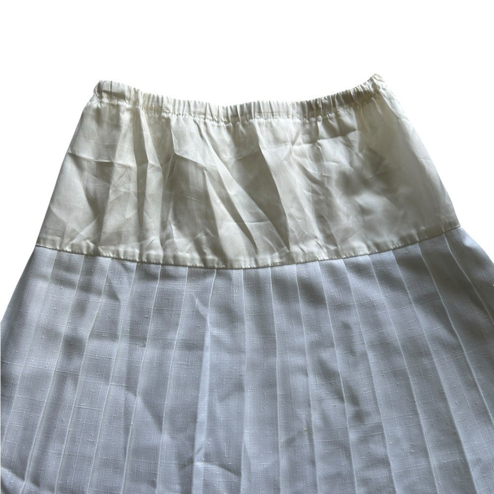 Preppy Tennis Cottage Fitness Vintage 90s White & Blue Pleated Comfy Cheer Skirt