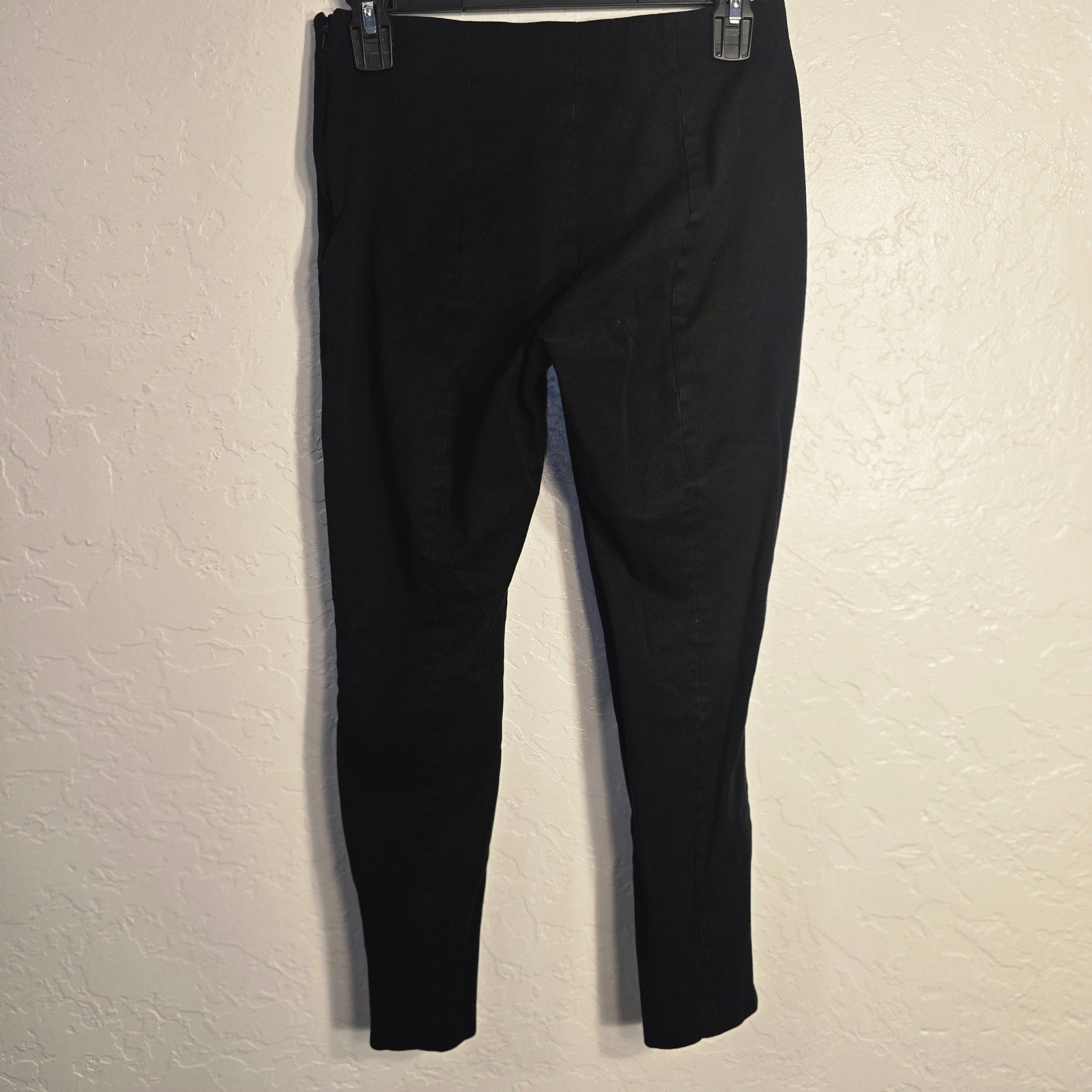 Banana Republic Sloan Skinny Pants Black Side Zip Ankle Zip Petite 6P 1186