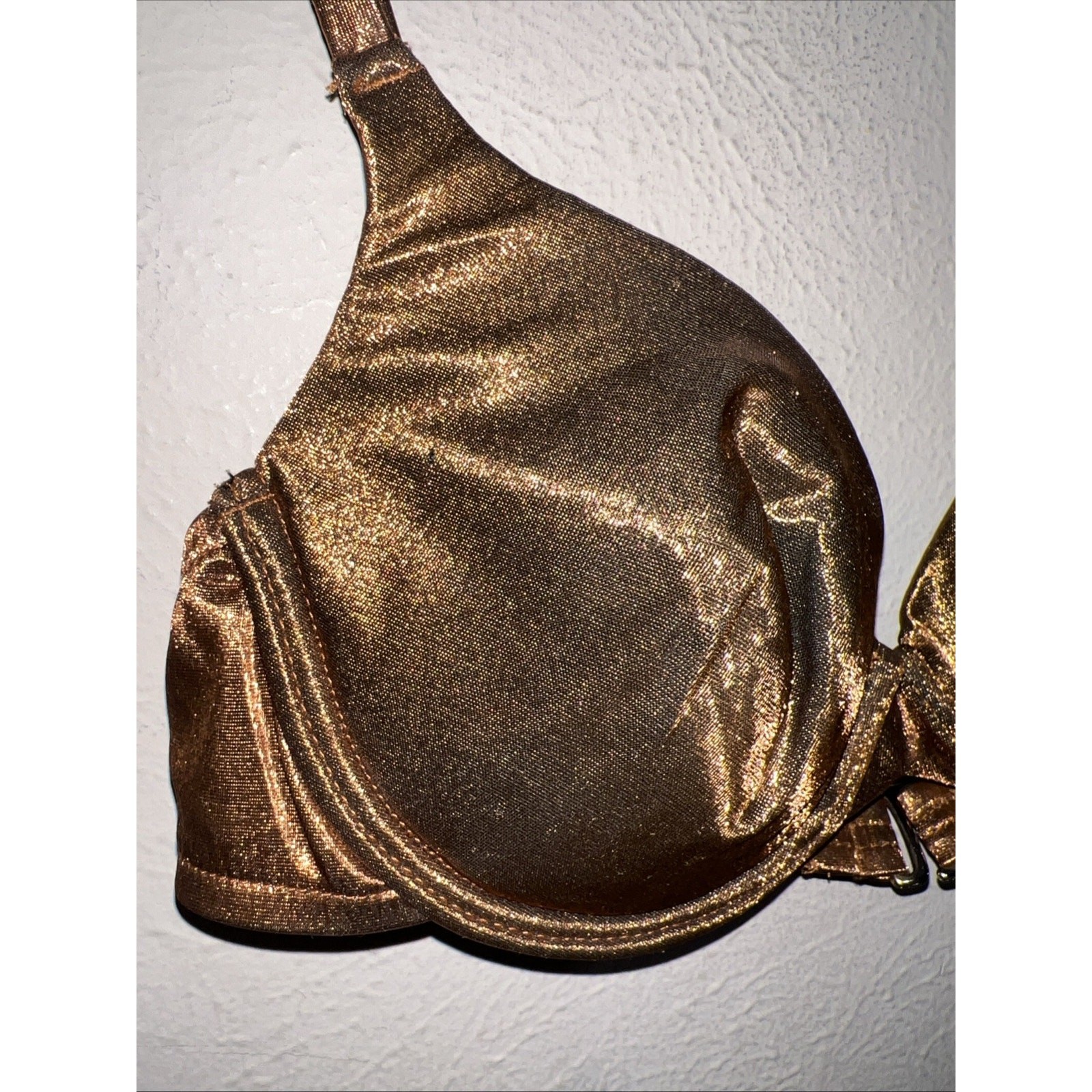 Victorias Secret Metallic Copper Bronze Vintage 90s Push Up Removable Pads 36C