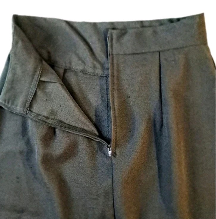 Vintage 80s Glam East End Avenue Black Sequin Rhinestone Midi Pencil Skirt 7/8