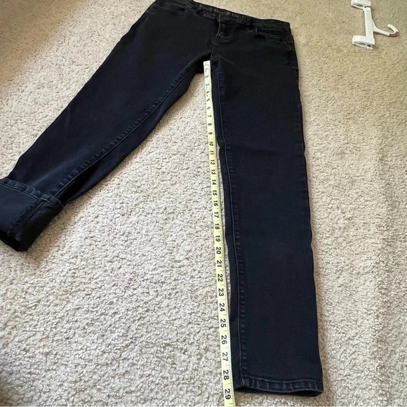 Simple Vera Wang Womens Pants sz 4 Mid-Rise Black Denim Jeans Casual Goth