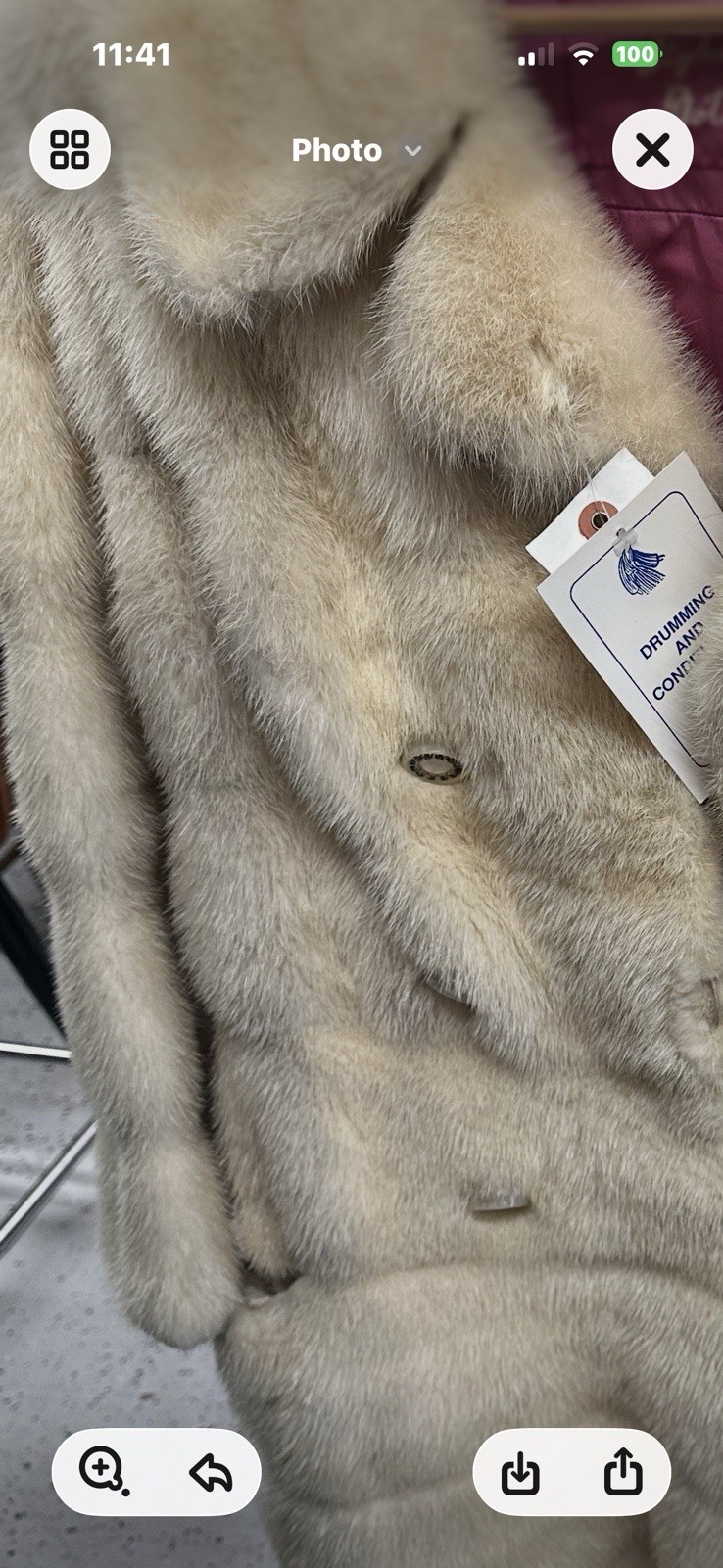 Vintage 1950S Blonde Mink Fur Coat Kept professionally Stored Out Of Season