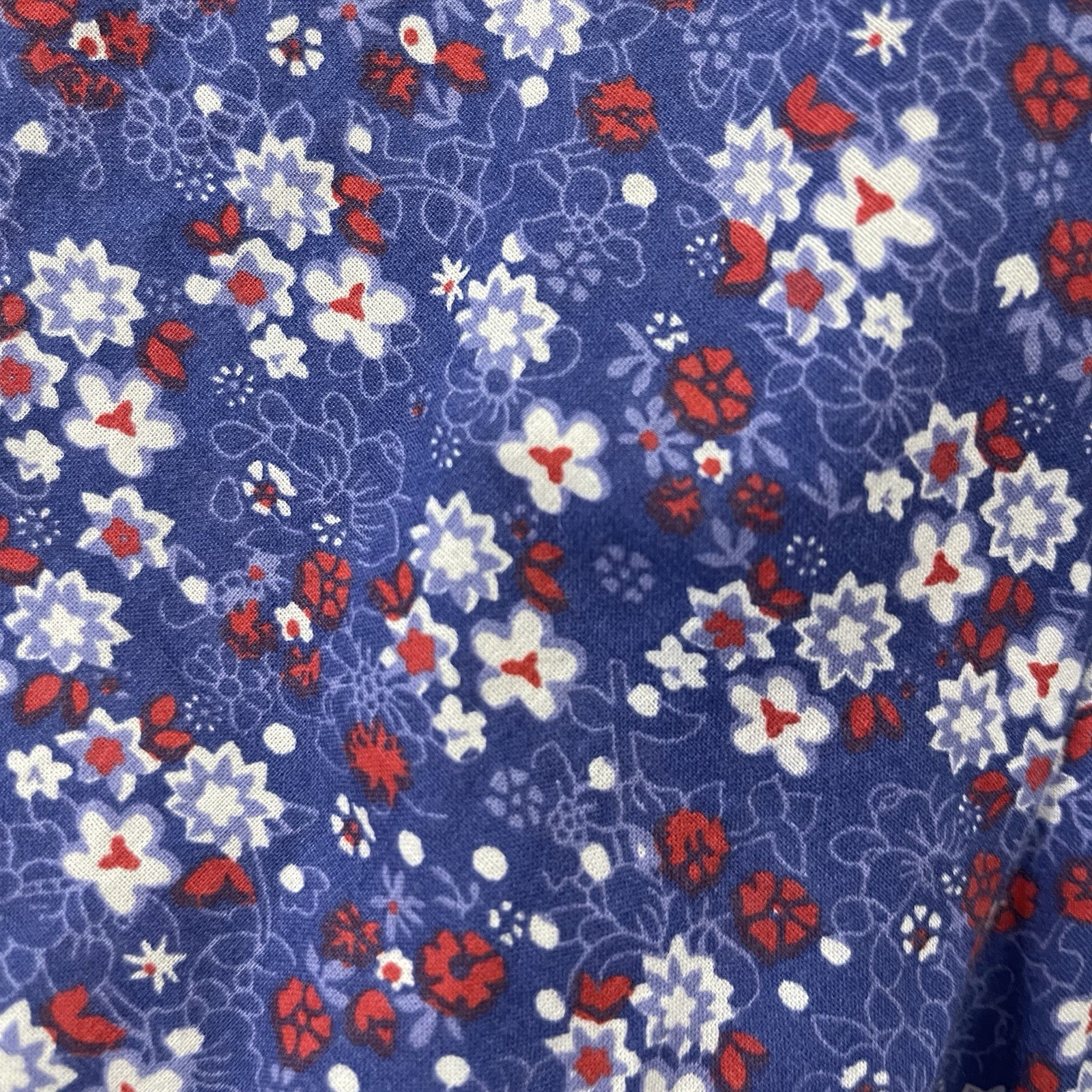 VTG Serengeti Prairie Dress Ditzy Floral Back Tie Americana Cottagecore Sz L ?