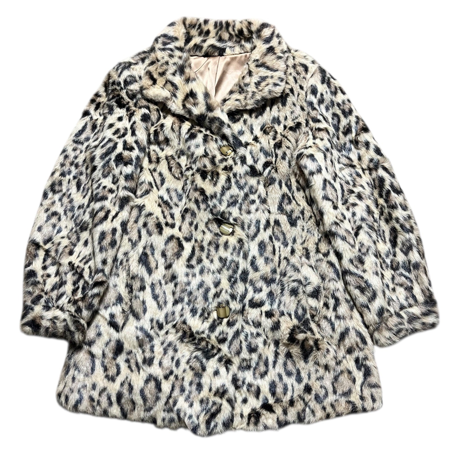 Vintage 70s/80s Russel Taylor Cheetah Leopard Faux Fur Coat Measurements In Pics