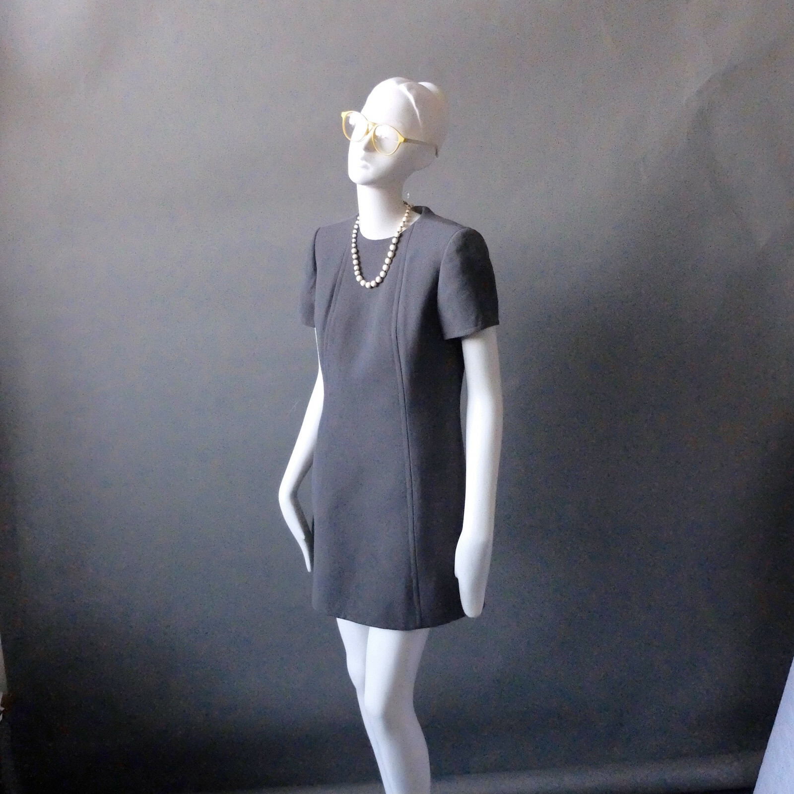 Pauline Trigere 1960s Mod Wool Mini Dress Coat Ensemble sz XS SM Megan Draper
