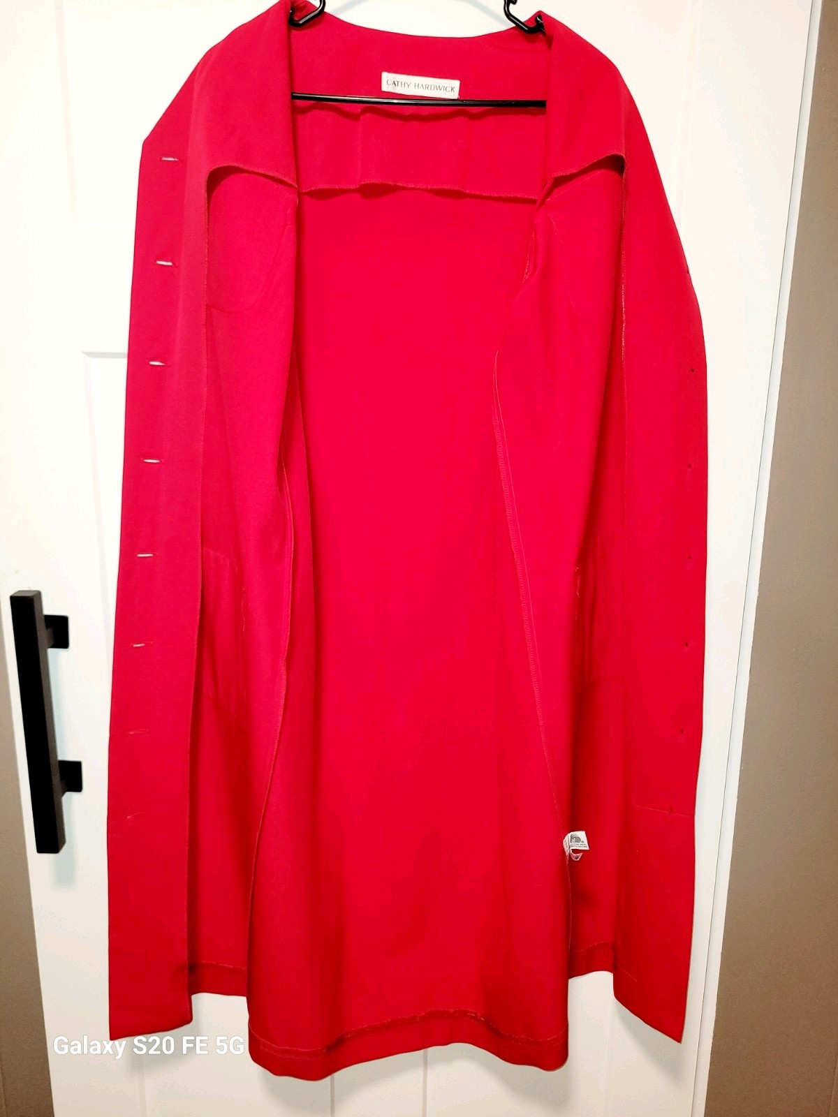 Cathy Hardwick Wool Coat Vintage USA Made S/M Red Classic Winter Chic Elegance