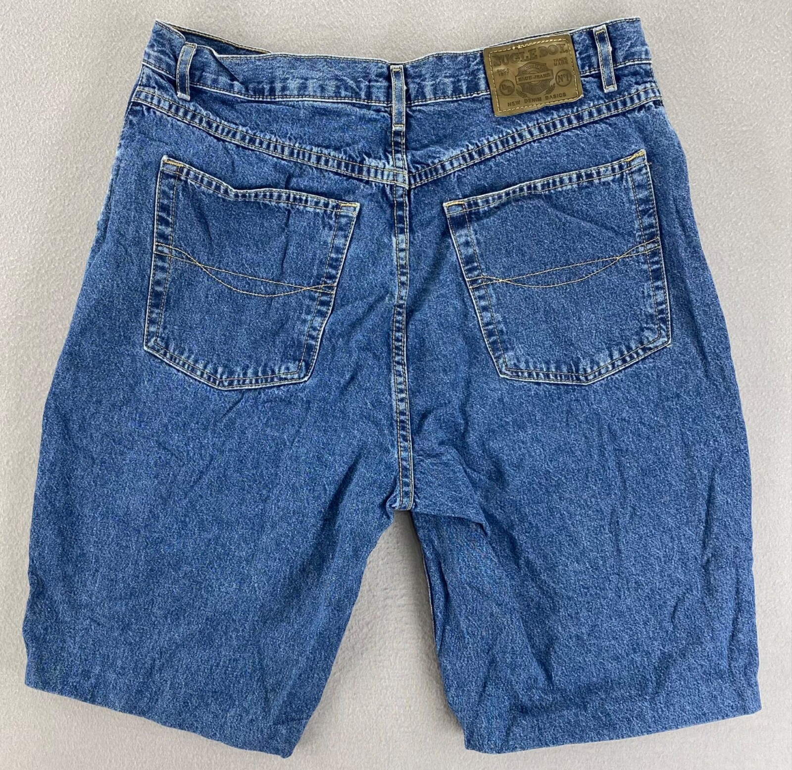 Vintage 90’s Bugle Boy Collection For Her Blue Jean Shorts Womens 14 100% Cotton
