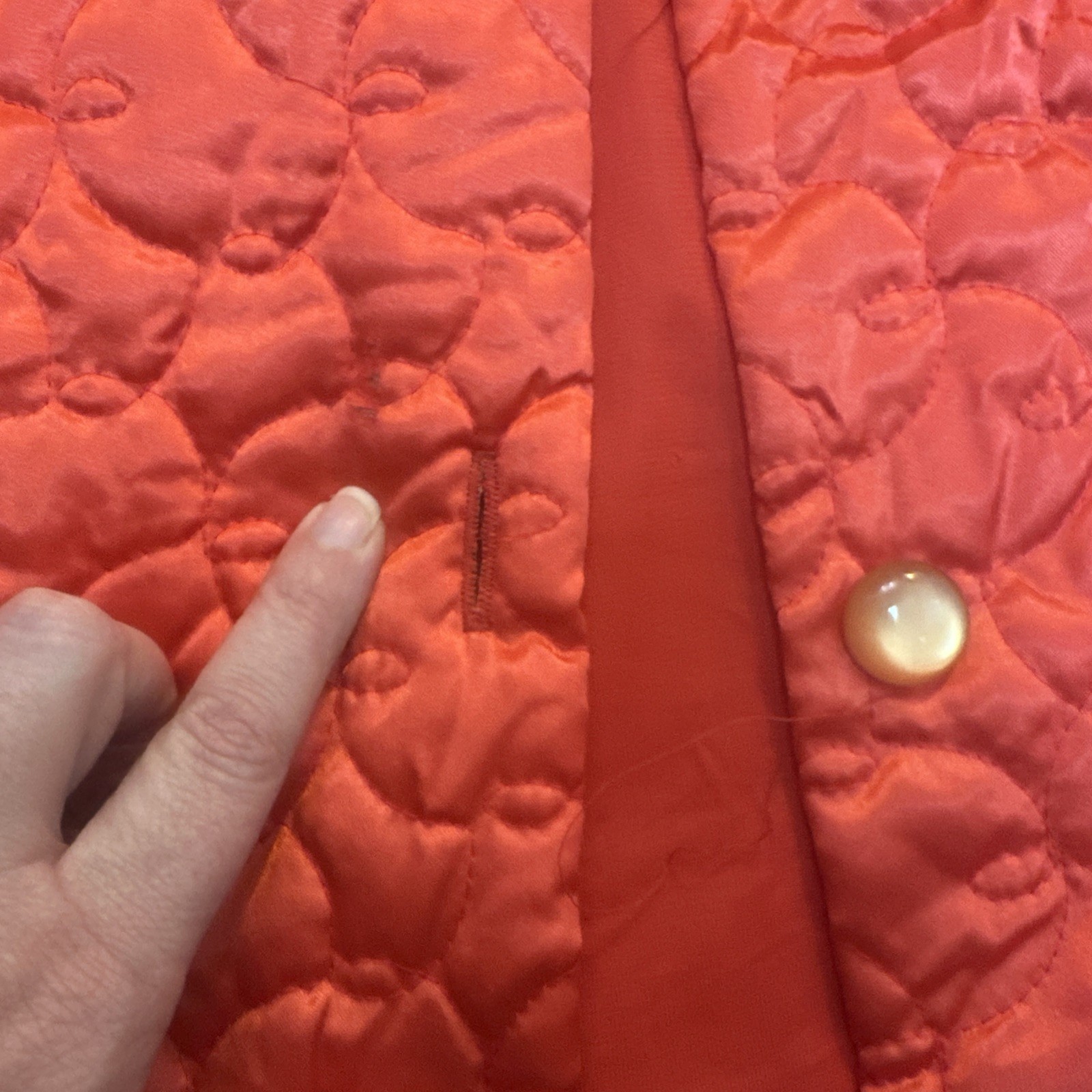Vintage Satin like Dressing Gown Coral 1960’s Gaymode Penneys Loungewear Robe L