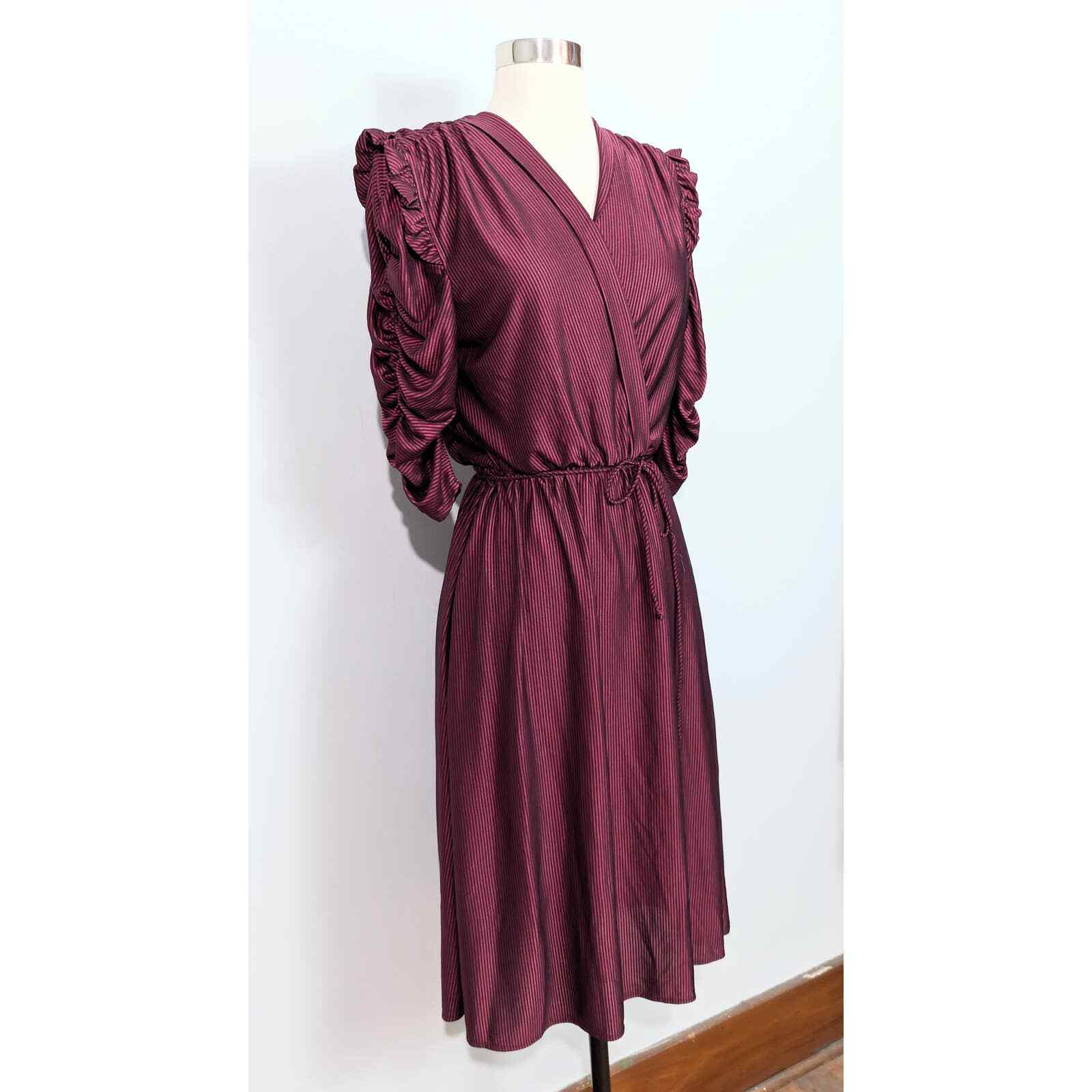 Diamond’s Run Red/Black Striped 80s Dress