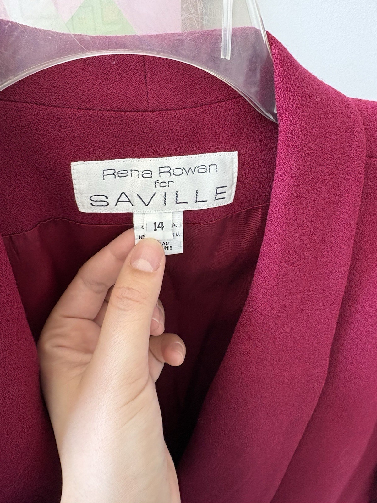 VINTAGE Rena Rowan for Saville 100% Wool Blazer Jacket Made in USA