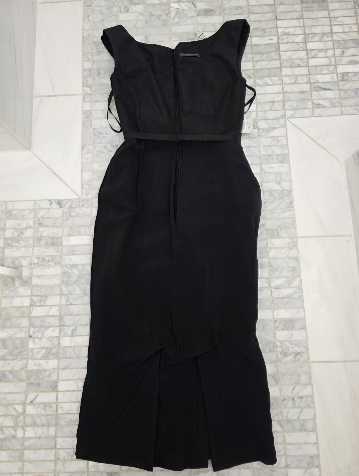 Rare Vintage Alexander McQueen A/W 2005 Black Sheath Silk Wiggle Dress IT42 NWT