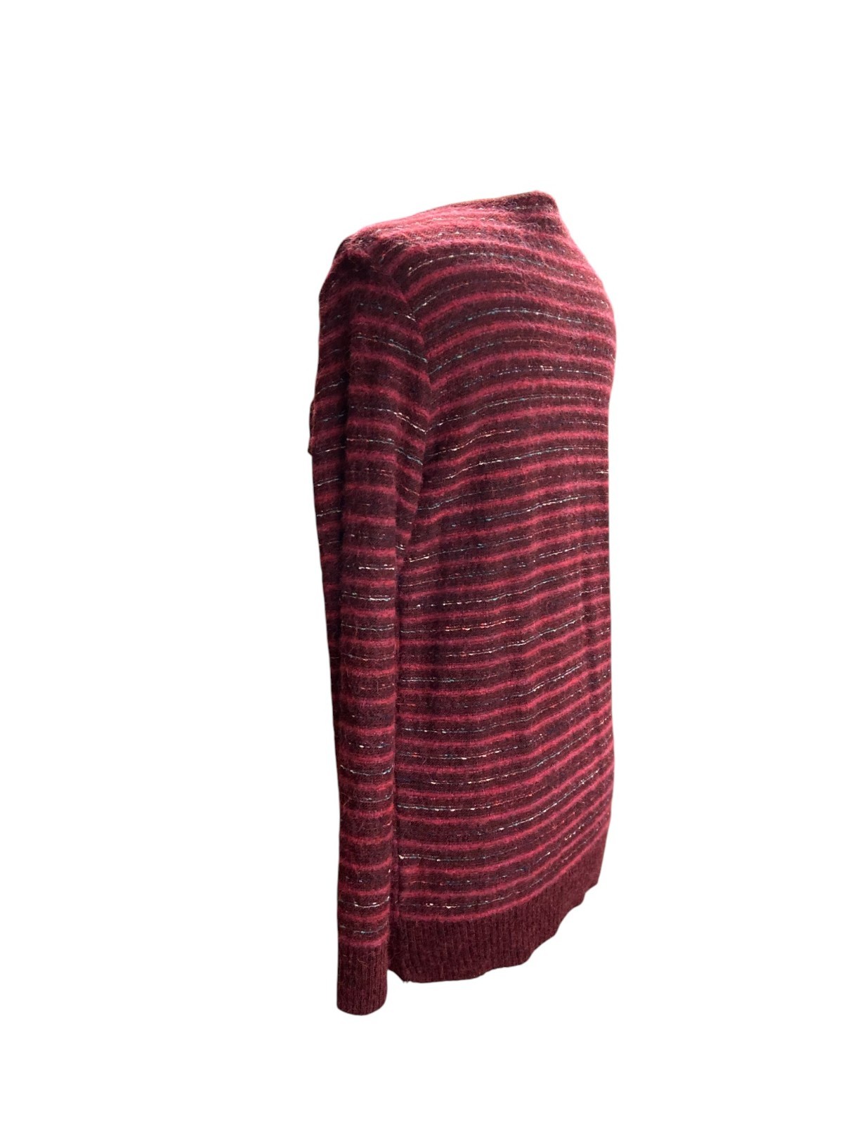 Vintage Red Hand Knit Women’s Sweater | Cozy Long Sleeve Pullover | Size S/M