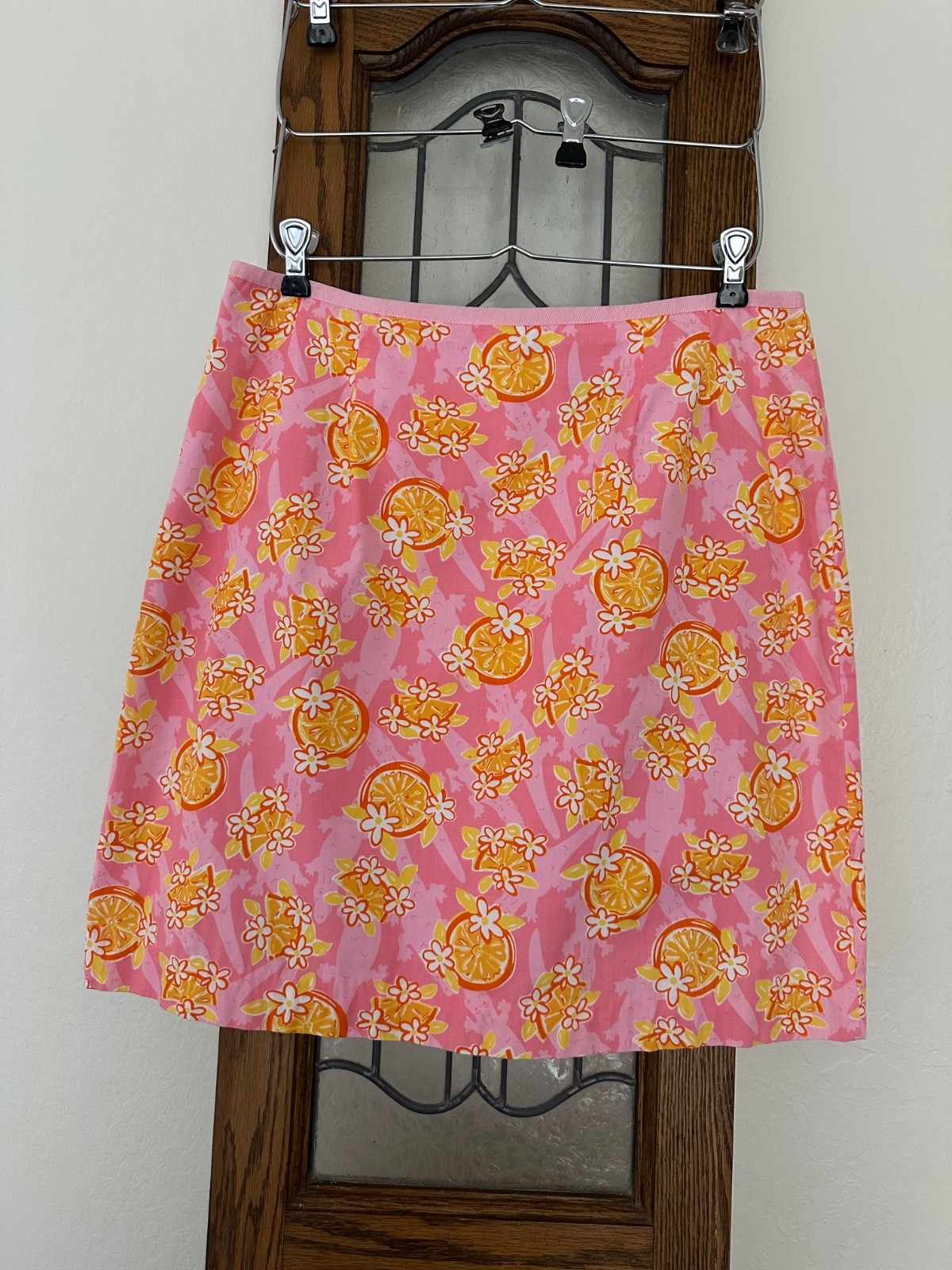 80’s Vintage Lily Pulitzer Orange Blossom Floral Skirt 12 SWEET!