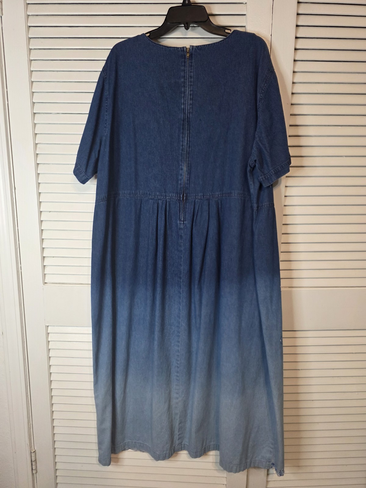 Vintage Jane Ashley Denim Floral Cottagecore Dress Size 3X ~ Fits 4X Also!