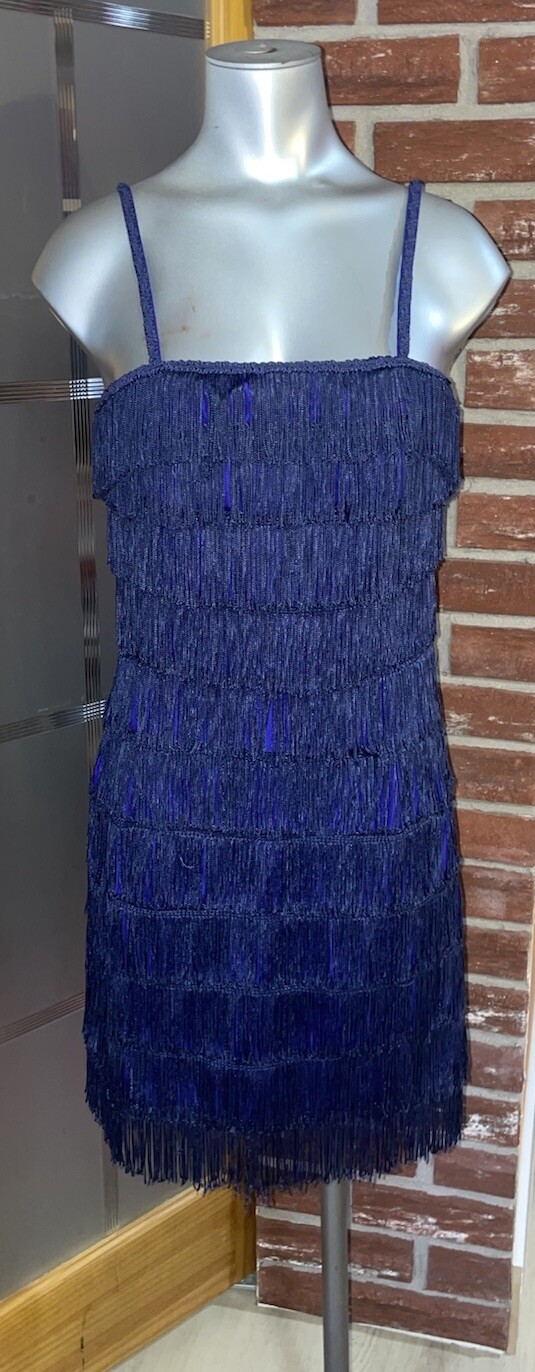 Vintage Huey Waltzer For Darcy 7/8 Women’s blue flapper dress