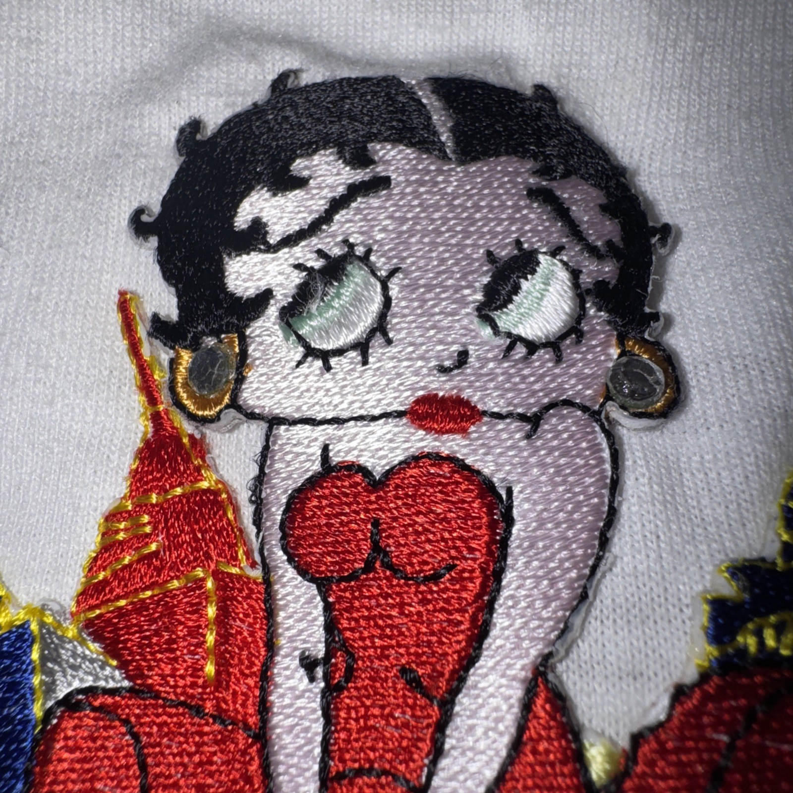 Vtg Betty Boop Shirt Women’s Sz XL Sexy Girl in the City w Rhinestones