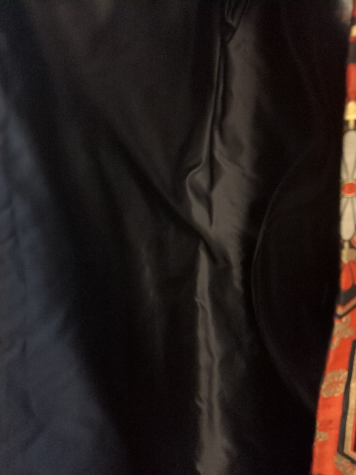 Vintage Red/Black Gold Lame Floral Embroidered Coat