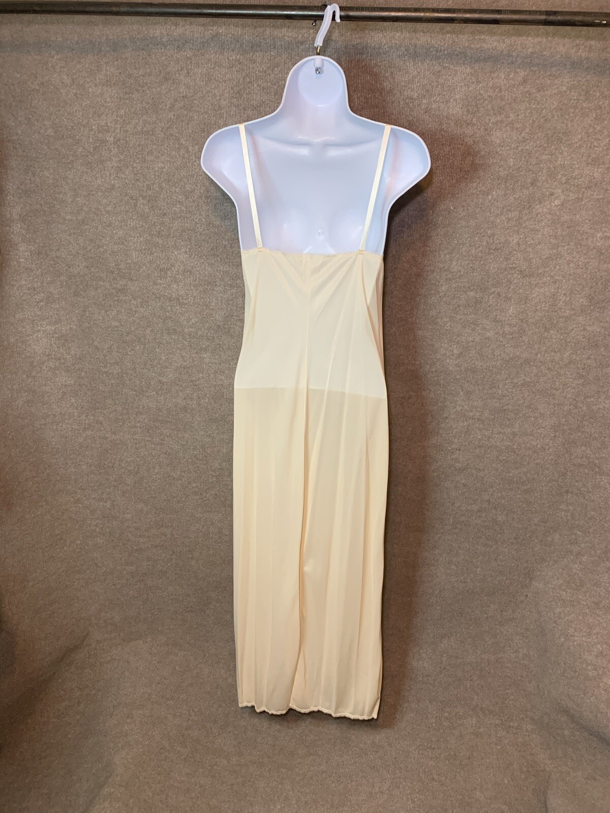 Vtg Nightgown S 32 Robe Peignoir Set Gown Silky Nylon Nude Empire Egyptian Long
