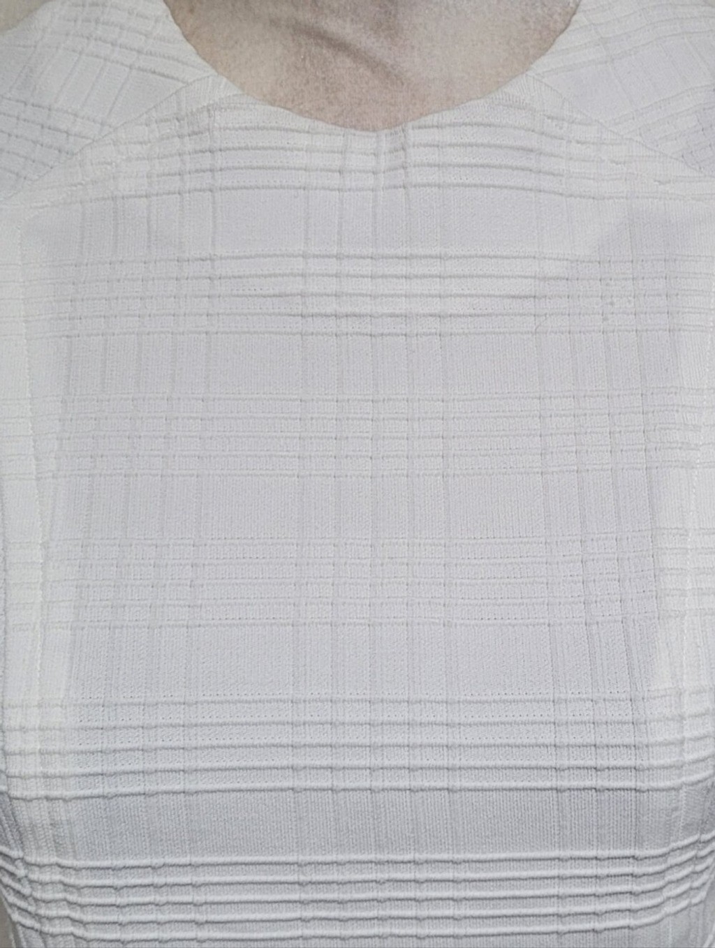 50s Vintage OOAK Handmade White Circle Embossed A-line Mod Mini Go-Go Dress