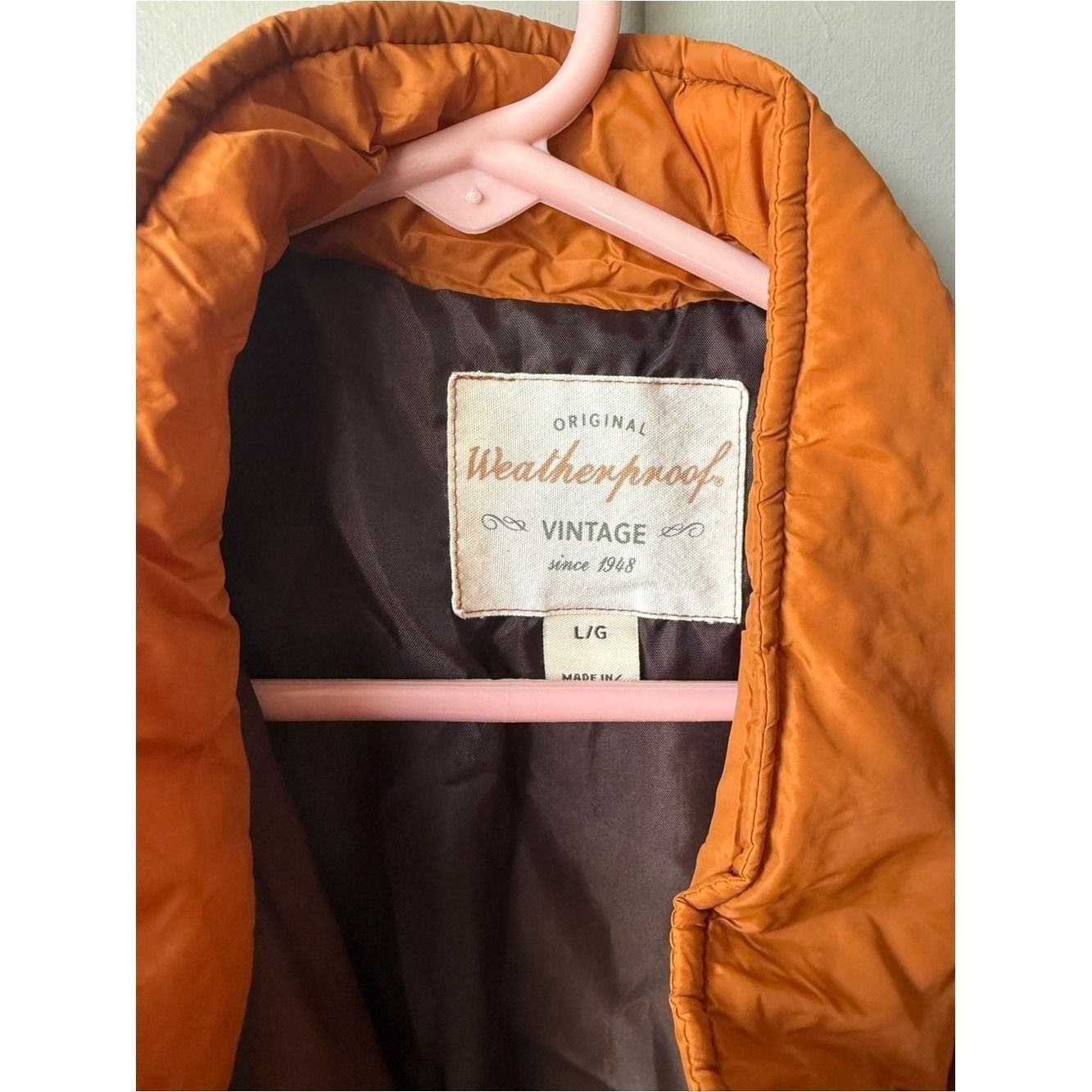 Weatherproof Vintage Quilted Puffer Vest Camel Brown Size Large