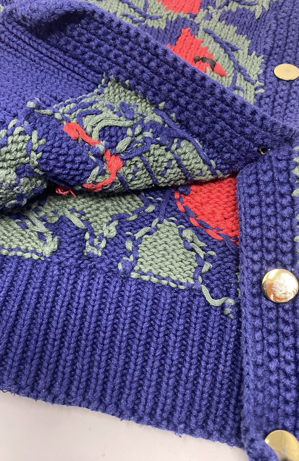 Vintage Orvis Sweater Cardigan Cardinals Brass Buttons Women Small Holiday