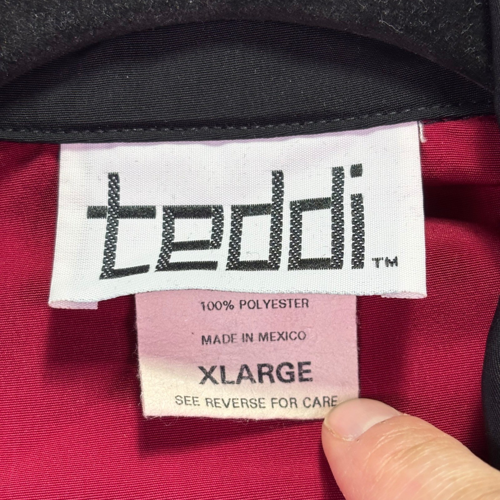 Vintage Teddi Women Shirt XL Colorblock Short Sleeve Button Up Retro Chic Artsy