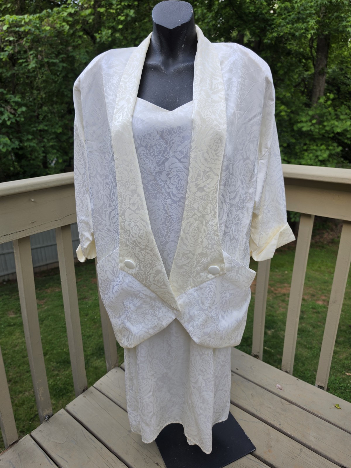 Vintage 1980s Diamonds Run Wayne Diamond Dress with Oversized Suit Jacket
