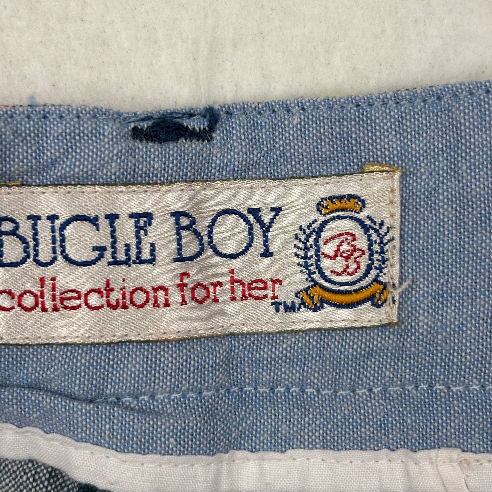 Bugle Boy Shorts Womens 10 Plaid Pleated High Rise Vintage