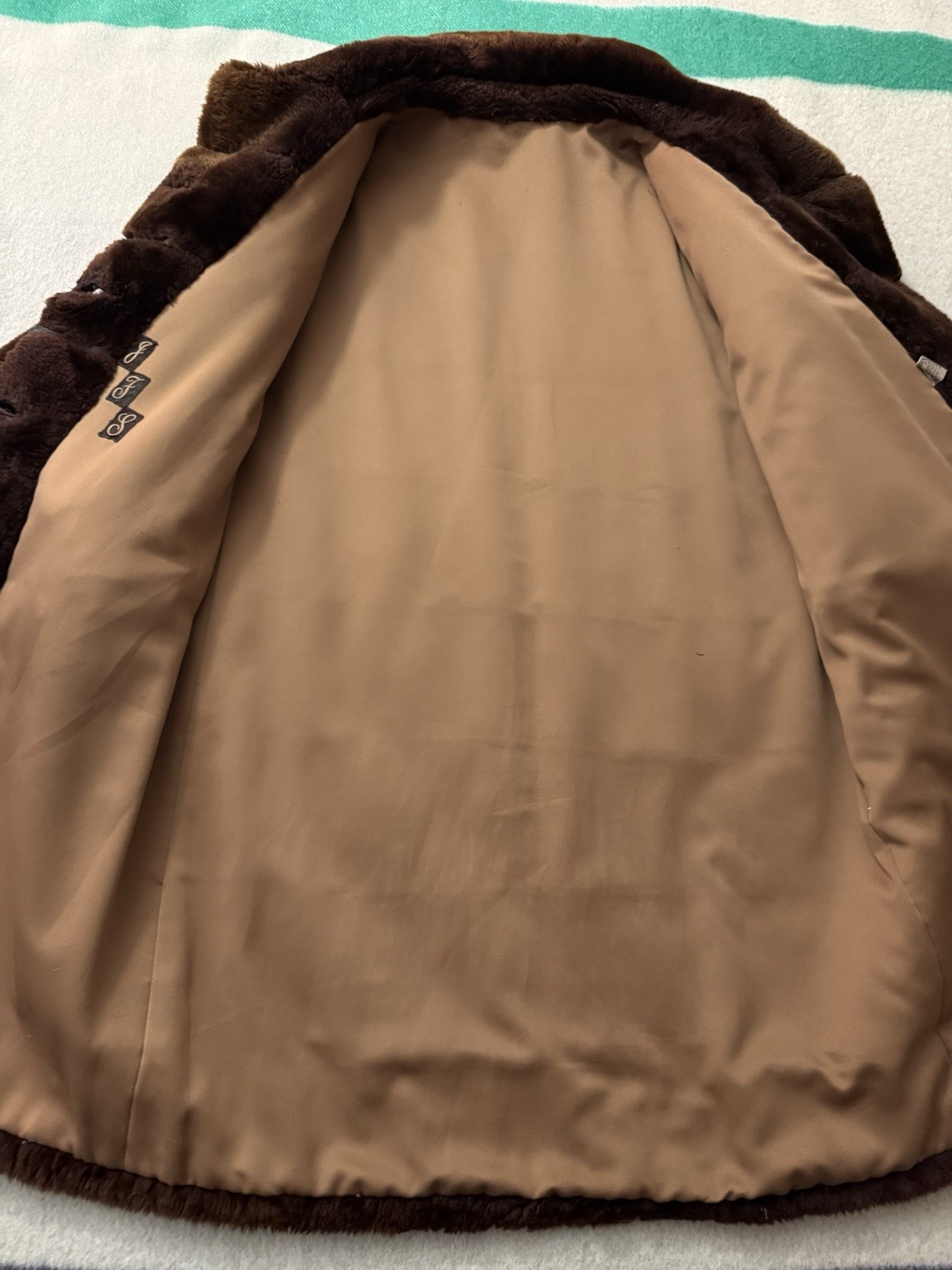 Vintage 30s 40s Mink? Seal? Real Brown Fur Coat 22.5×38 Oversized Medium M