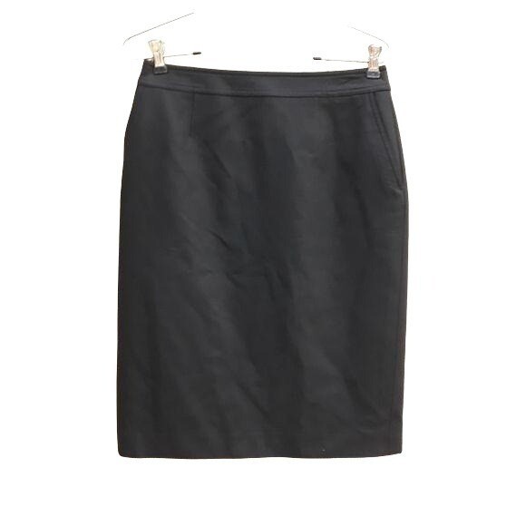 Vintage Worth Wool Cashmere Classic Knee Length Pencil Skirt Sz 4 Twee Career
