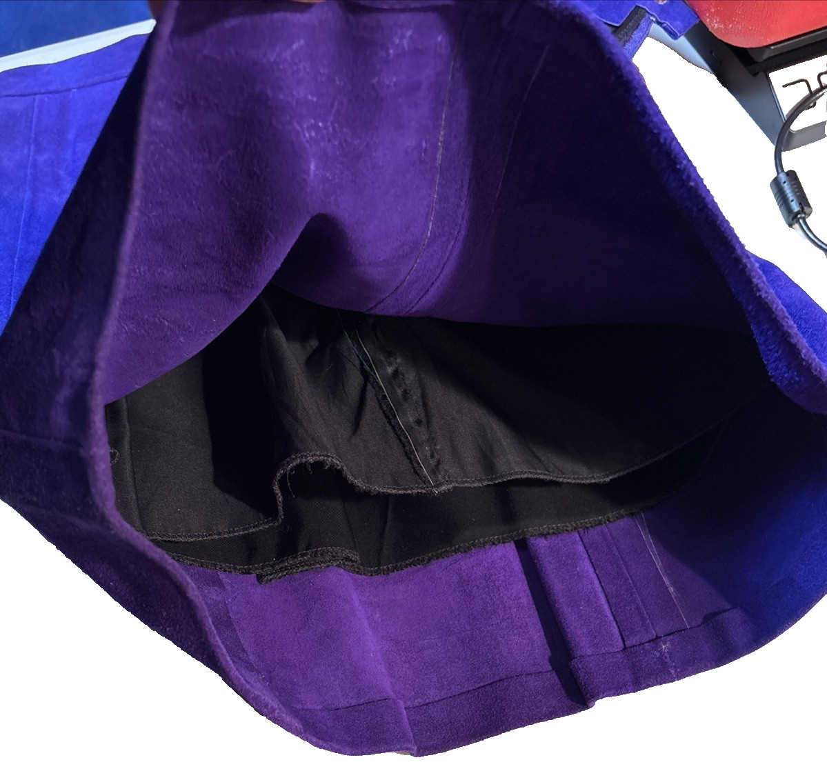 Suede Skirt Split Cowhide Outerwear By Phoenix 3/4 23×18 Purple USA Vintage