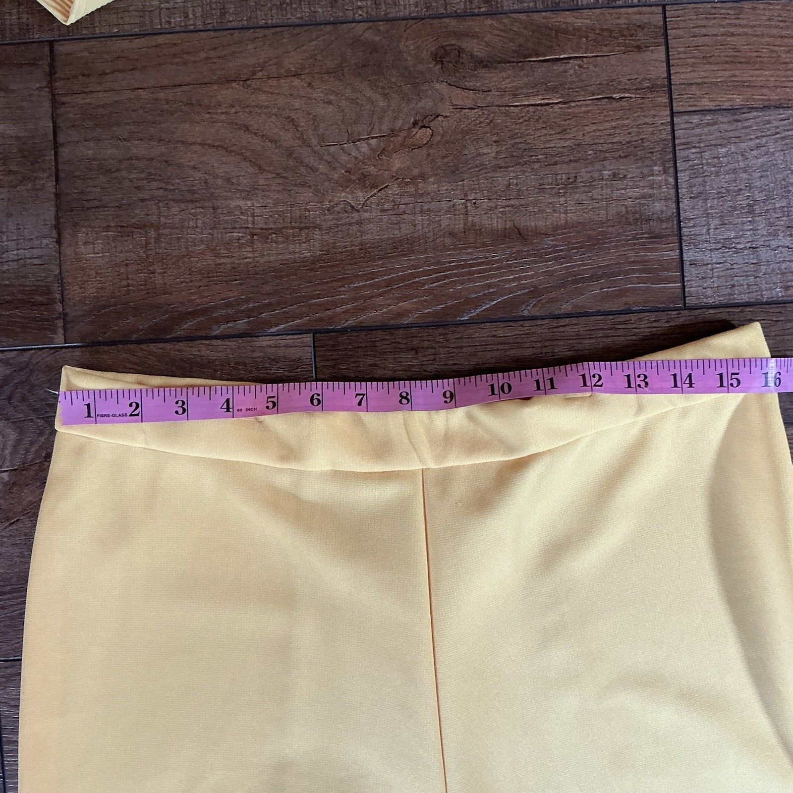 Vintage Mr. Fine Dallas Women’s Pantsuit Size 16 Yellow 2 Piece Set Top #15818