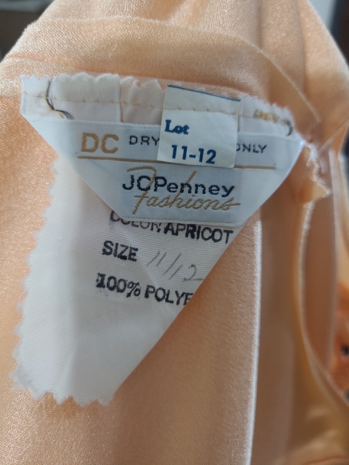 Vintage 70s Grecian Maxi Dress Womens 11/12 Draped Apricot Peach Cottage EASTER