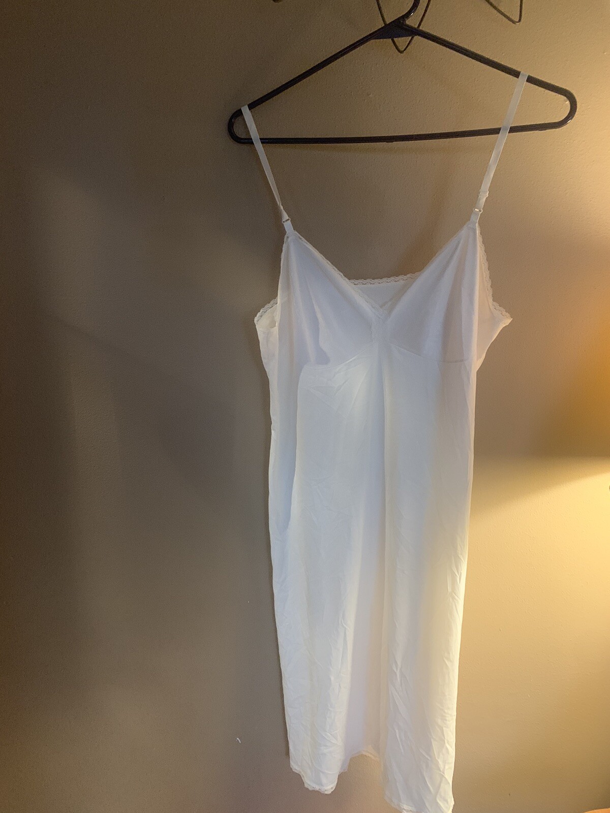 Vintage J C Penney Vintage Full Slip With Lace Around Top Dacron Polyester