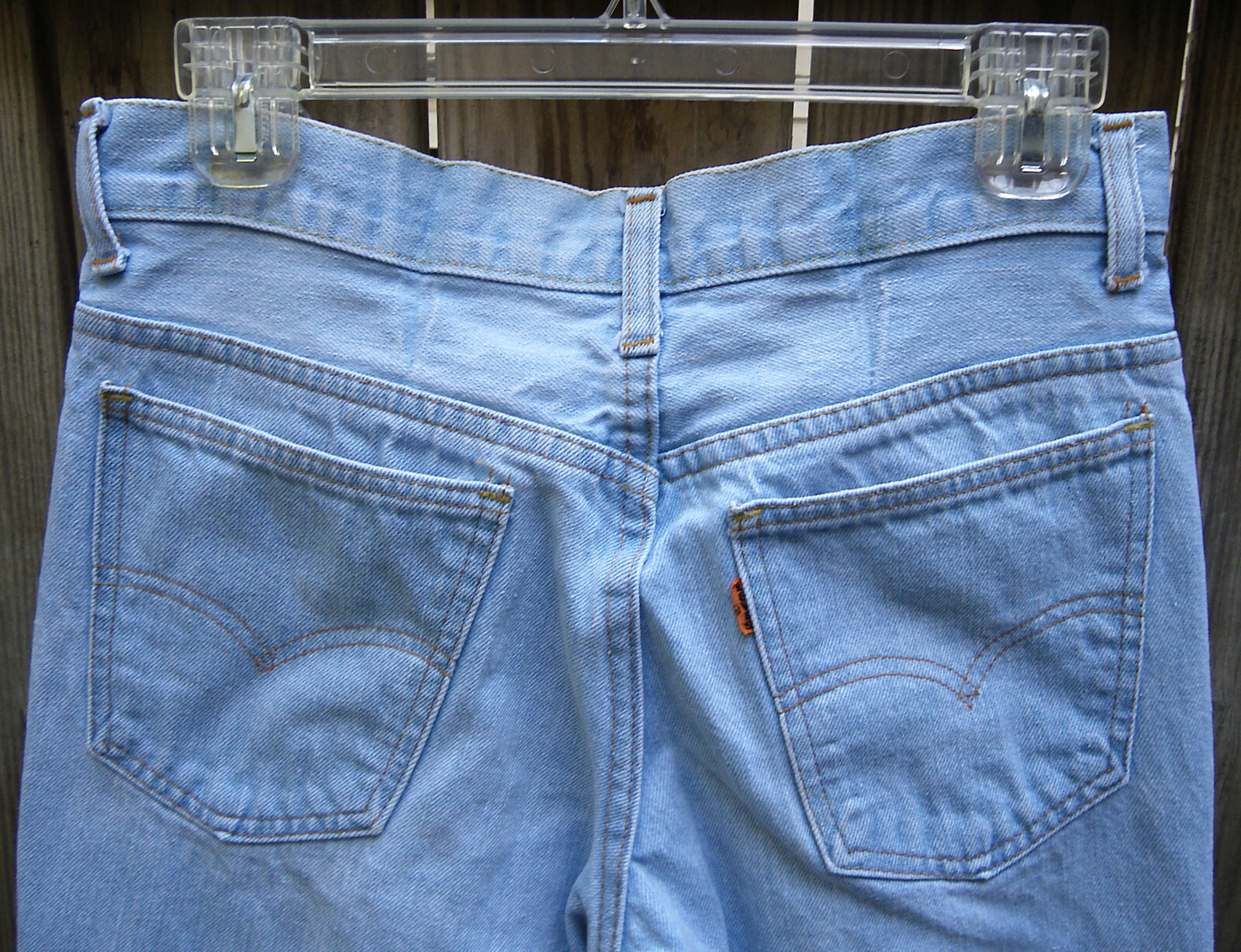 Vintage 1970’s Levi’s Orange Tab Flare Jeans Bleached Bell Bottoms 30 X 29