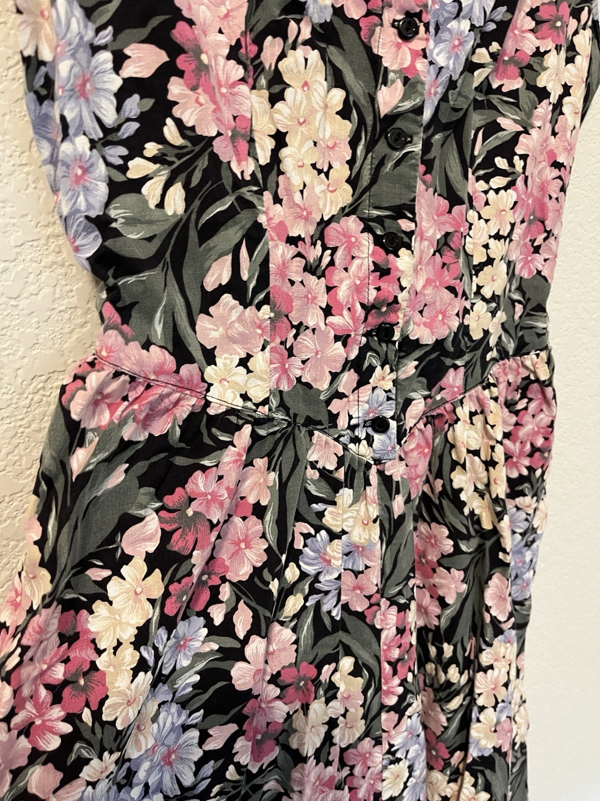 Vintage Walden Classics Dress Womens S Pink Floral Sleeveless Cottagecore Cotton