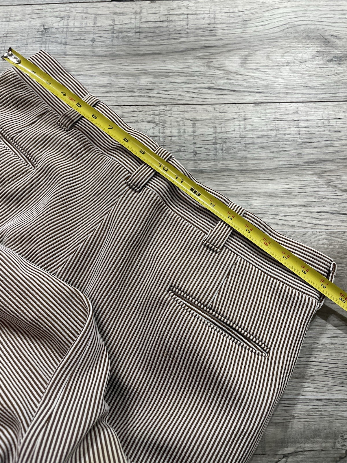 1970s Flares Pinstripe Dressy True Vintage 38×28 Brown Rare Suit Pants Talon