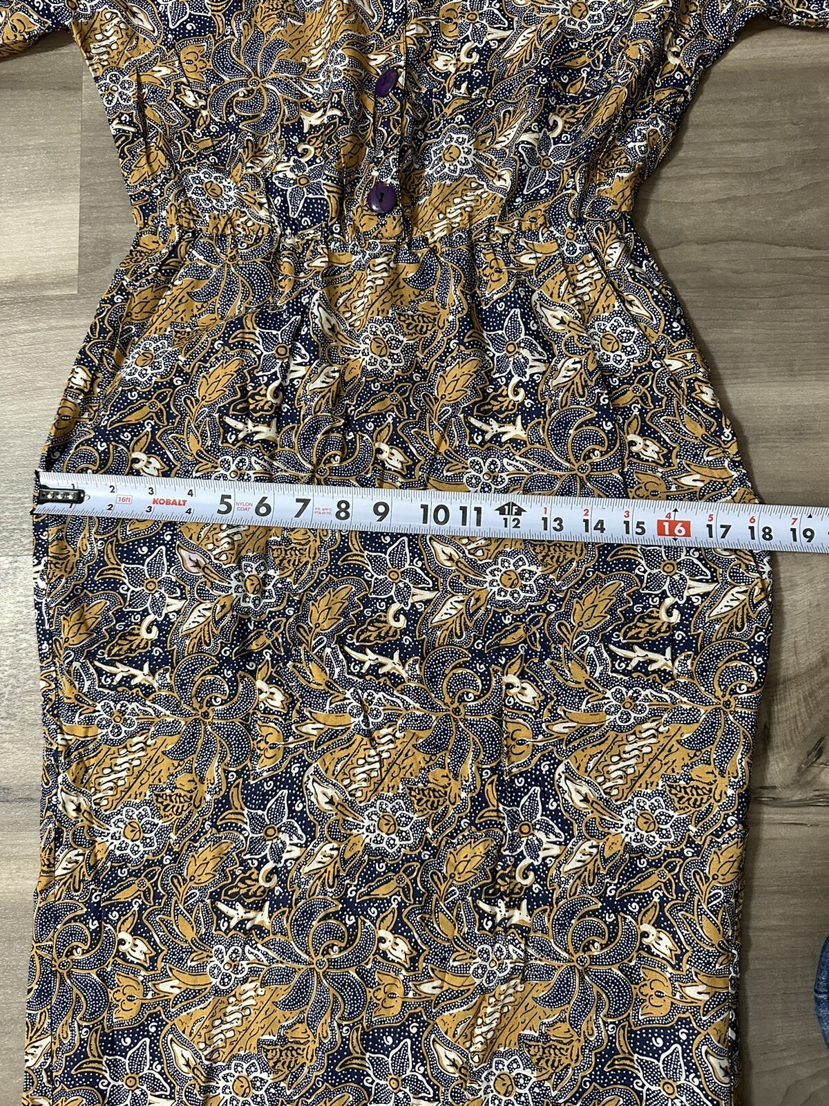 Vintage 80s Does 40s Hearts Midi Wiggle Pencil Dress Rayon Navy Gold Size 4 Or 6