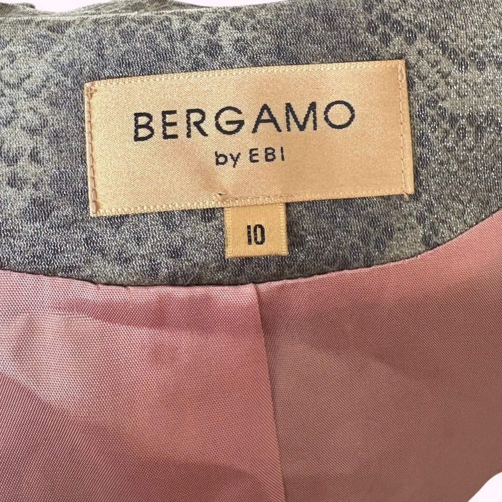 Vintage 90s Bergamo by EBI Snakeskin Single Breasted Blazer Size 10
