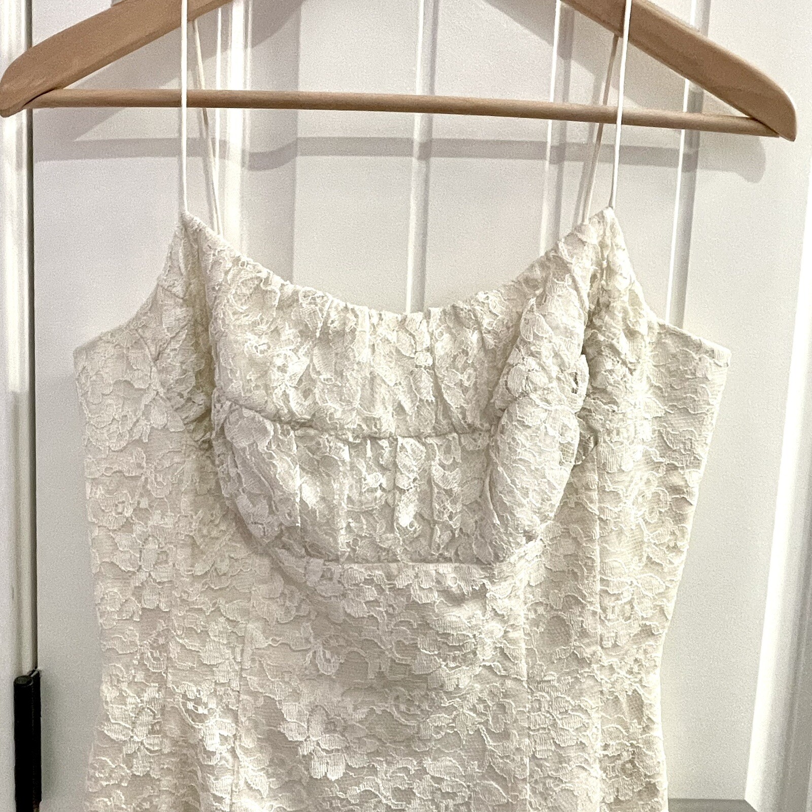 Exquisite Vintage 50’s Lilli Diamond of California White French Lace Dress